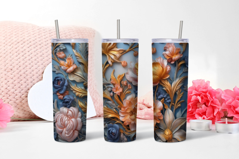 3d-flower-sublimation-tumbler-3d-tumbler-wrap