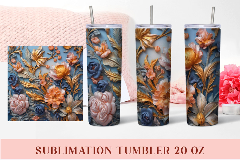 3d-flower-sublimation-tumbler-3d-tumbler-wrap