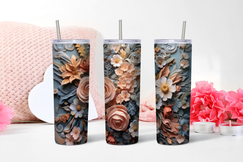 3d-flower-sublimation-tumbler-wrap