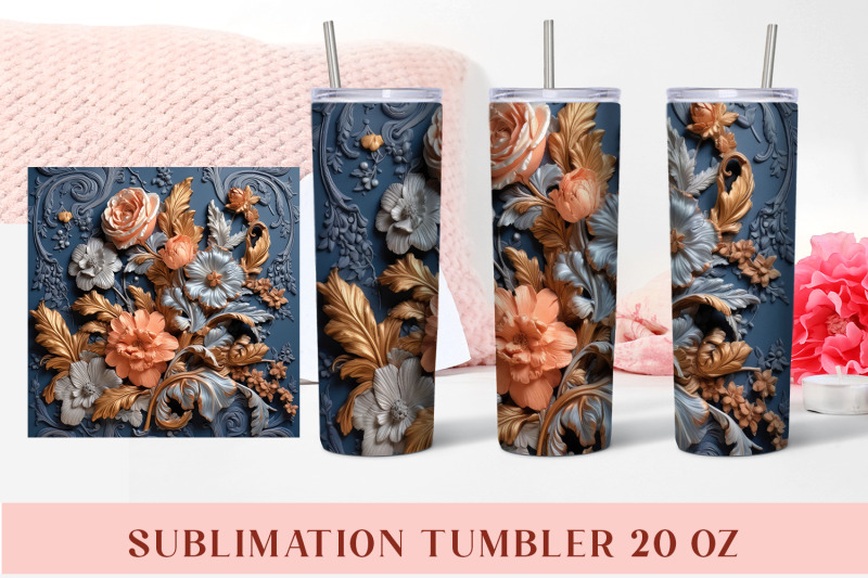 3d-flower-sublimation-tumbler-wrap