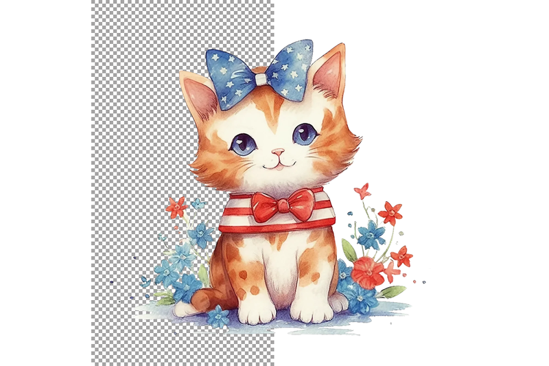 4th-of-july-kittens-watercolor-bundle
