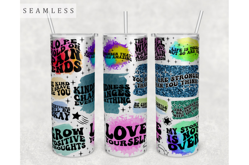 mental-health-wavy-quotes-tumbler-wrap-20-oz-skinny-tumbler-png