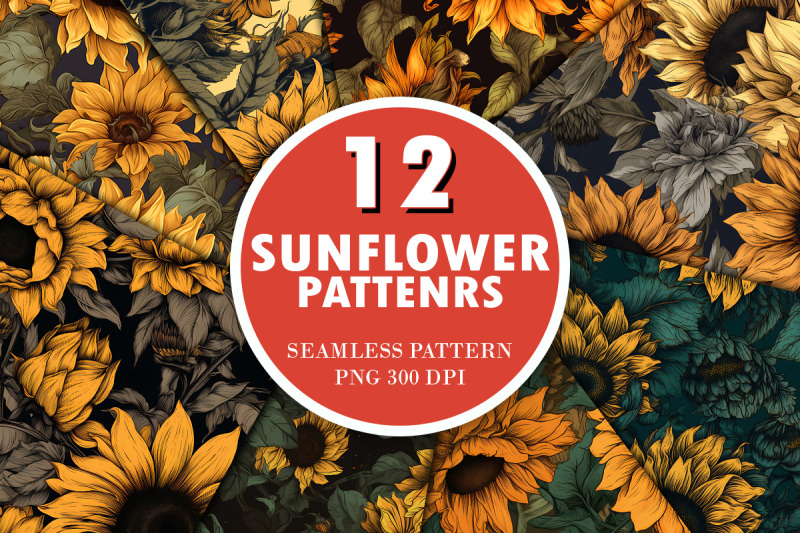 sunflowers-seamless-pattern-bundle