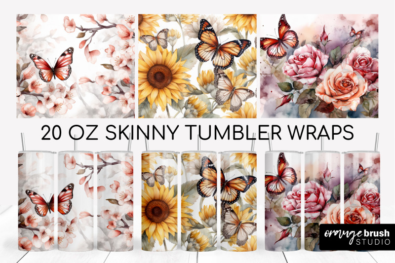 summer-tumbler-sublimation-designs-butterfly-tumbler-wrap