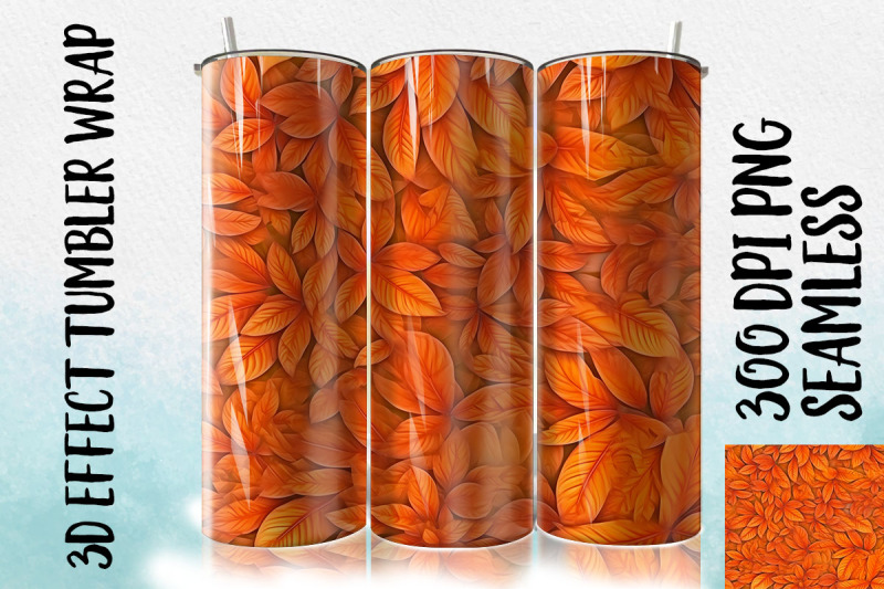 3d-orange-leaf-tumbler-wrap-1