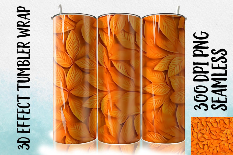 3d-orange-leaf-tumbler-wrapp-2