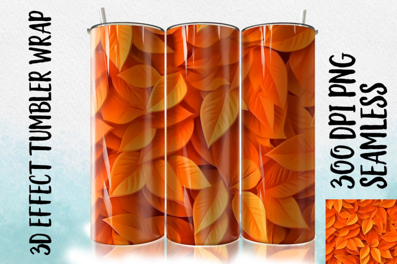 3d-orange-leaf-tumbler-wrap-2