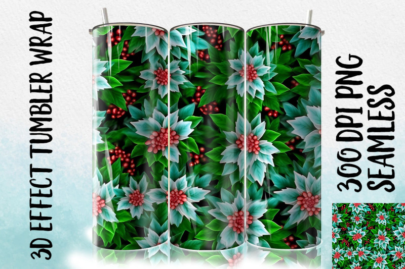 3d-holly-leaf-tumbler-wrap