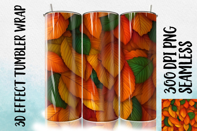 3d-beech-leaf-tumbler-wrap