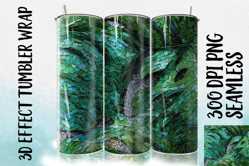 3d-green-monstera-tumbler-wrap-1