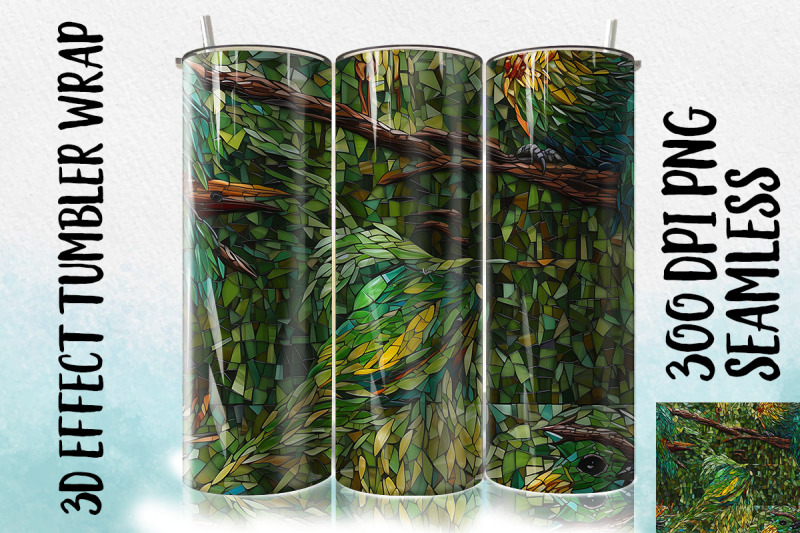 3d-green-bird-of-paradise-tumbler-wrap-1