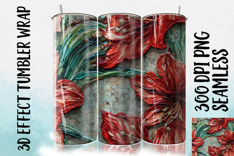 3d-amaryllis-tumbler-wrap-1