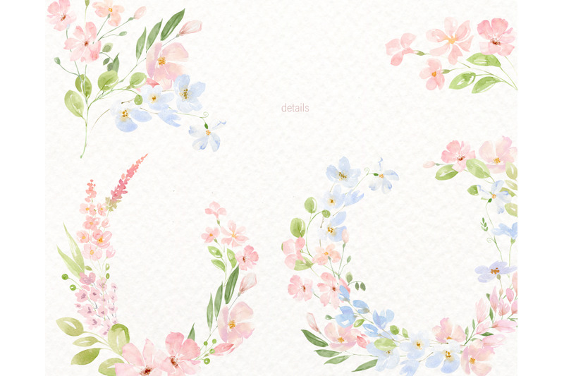 watercolor-meadow-floral-clipart-pink-and-blue-floral-clipart-spring