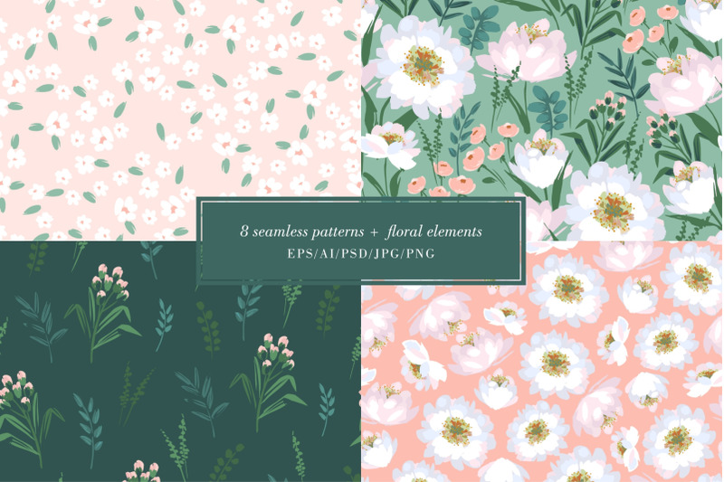 floral-seamless-patterns