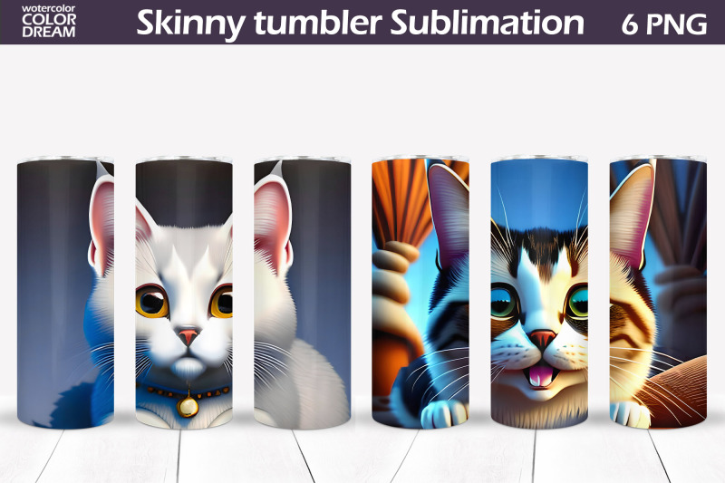 3d-cat-tumbler-wrap-3d-animals-tumbler-sublimation-nbsp