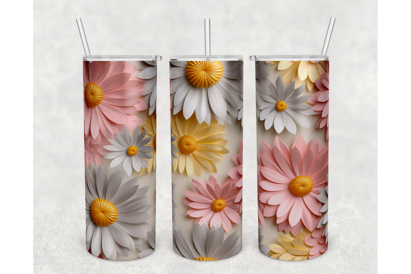 3d-paper-daisies-tumbler-wraps-bundle-20oz-skinny-tumbler-sublimation