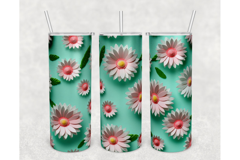 3d-paper-daisies-tumbler-wraps-bundle-20oz-skinny-tumbler-sublimation