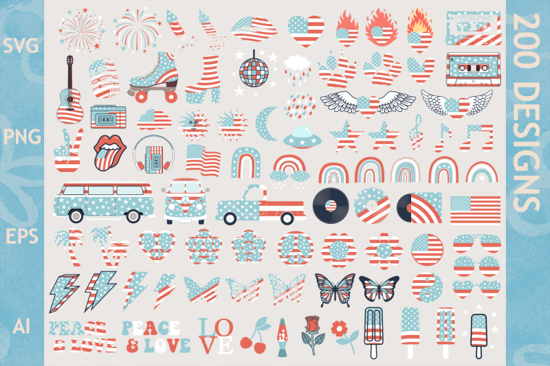 150-retro-4th-of-july-clipart-pastel-and-svg-cut-files-groovy