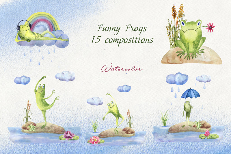 funny-frogs-15-watercolor-compositions