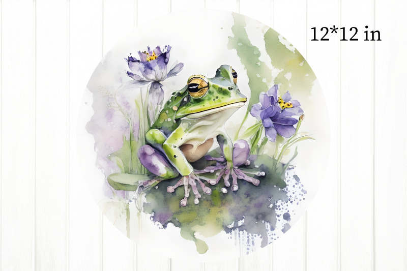 frog-clock-sublimation-face-clock-design-png