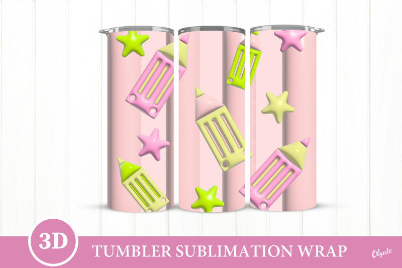 3d-puff-school-sublimation-tumbler-3d-tumbler-wrap-png