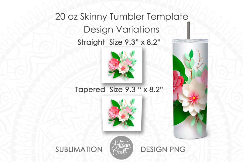 3d-tumbler-wrap-bundle-3d-pink-paper-flowers-20oz-skinny-tumbler