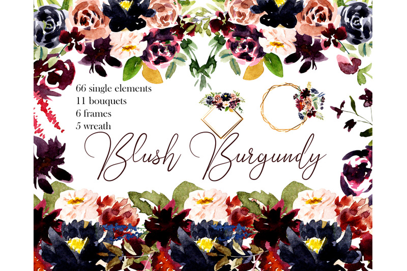 blush-burgundy-watercolor-clipart-floral-bouquets-marsala-png-set-we