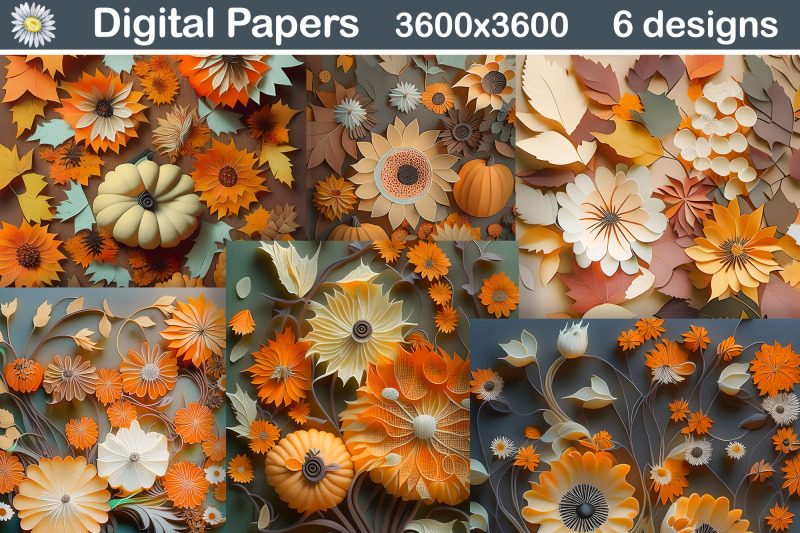 fall-pumpkin-3d-background-3d-fall-digital-paper