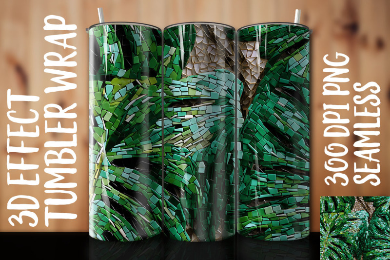 3d-green-monstera-tumbler-wrap-2