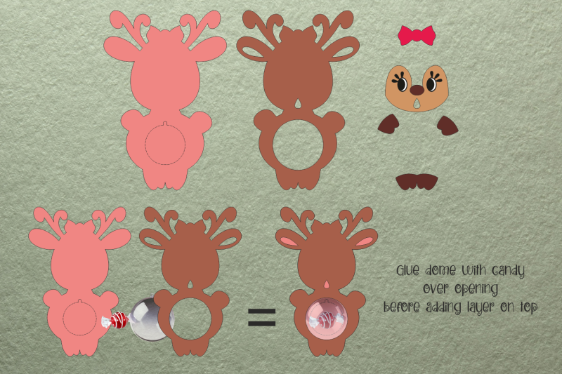 christmas-deer-candy-dome-template