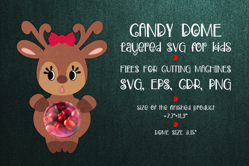 christmas-deer-candy-dome-template