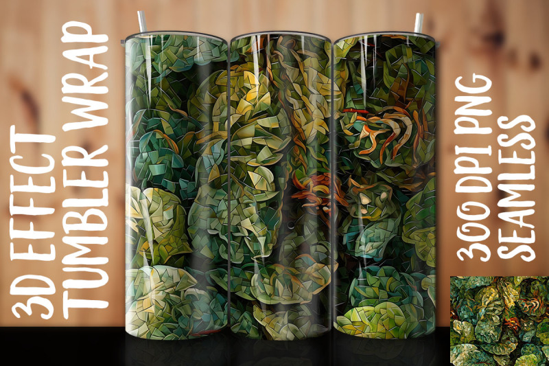 3d-green-croton-tumbler-wrap-2