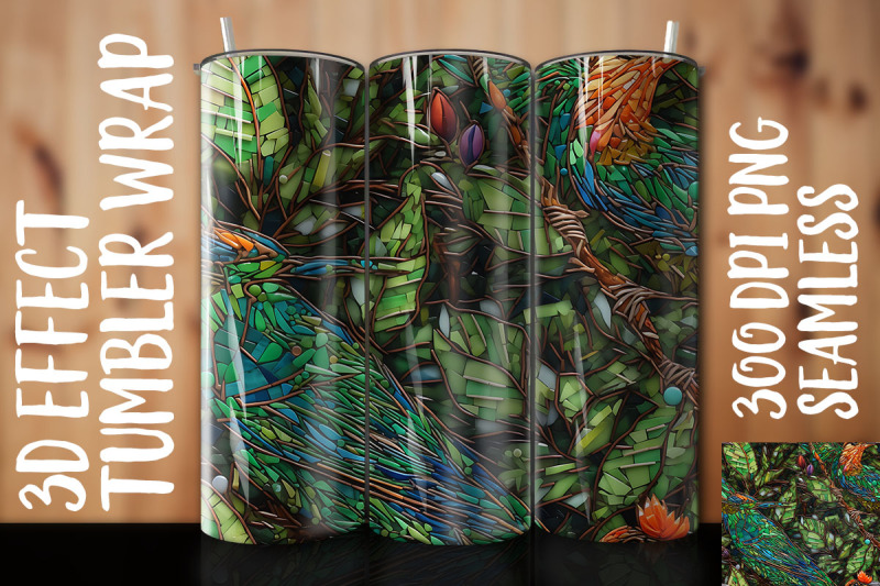 3d-green-bird-of-paradise-tumbler-wrap-2