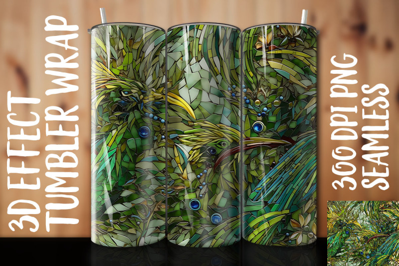 3d-green-bird-of-paradise-tumbler-wrap-3