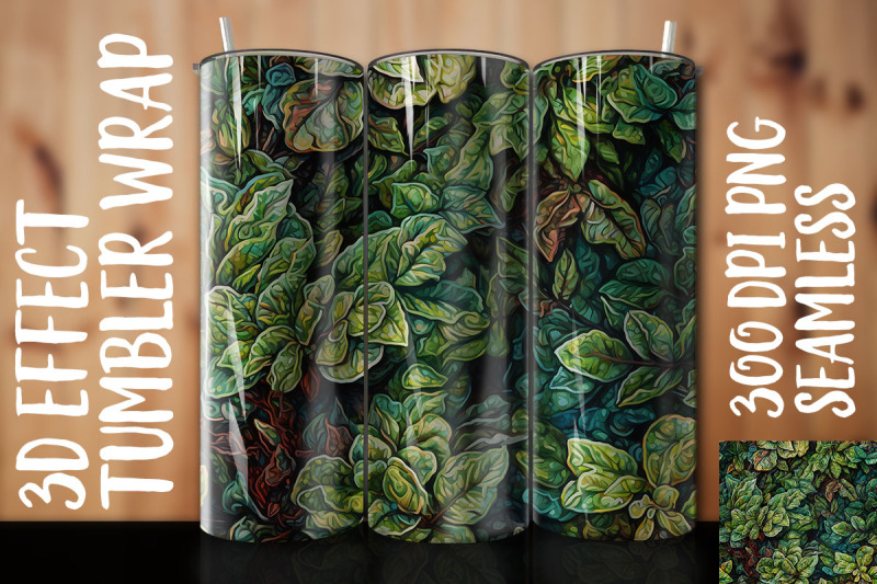 3d-green-croton-tumbler-wrap-3