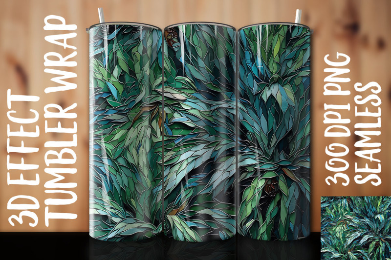 3d-green-dracaena-tumbler-wrap-3