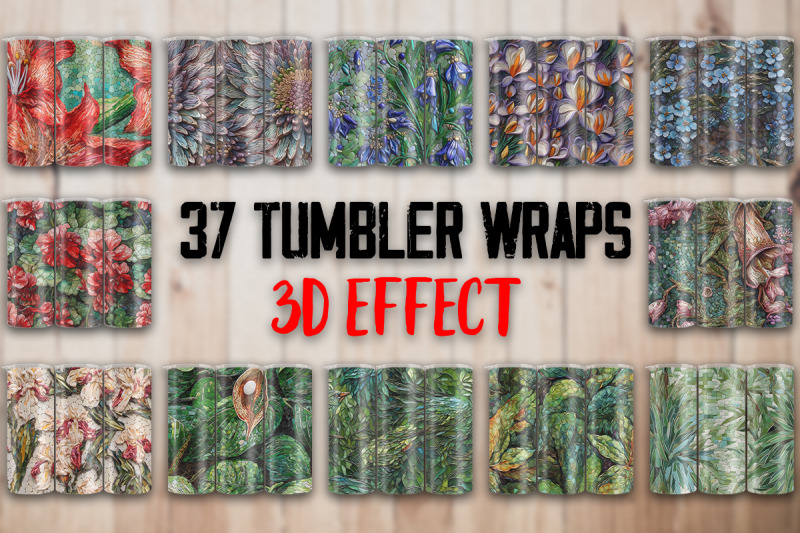 3d-vintage-flowers-tumbler-wrap