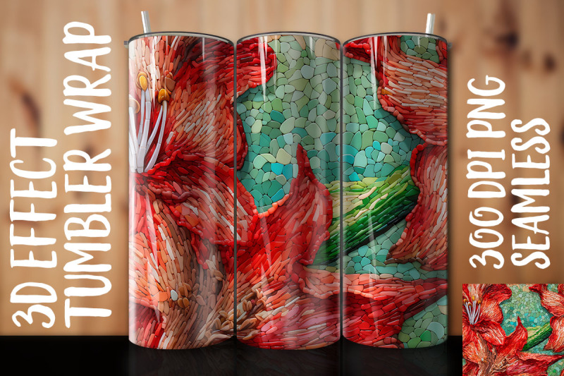 3d-amaryllis-tumbler-wrap