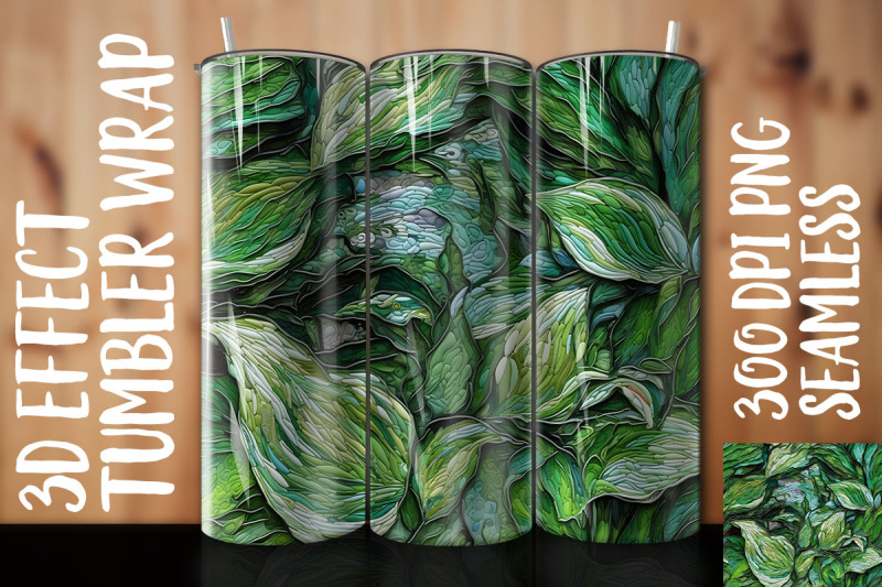 3d-green-hosta-tumbler-wrap