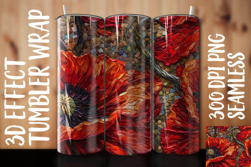 3d-poppy-tumbler-wrap