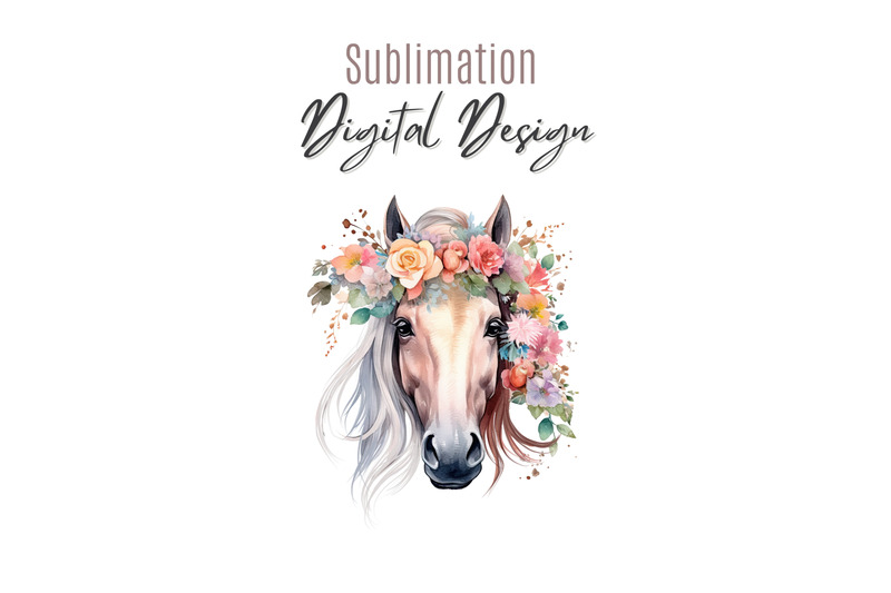 horse-039-s-head-with-flowers-sublimation-design