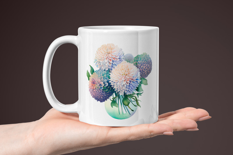 floral-sublimation-design-watercolor-dahlia-flower-png