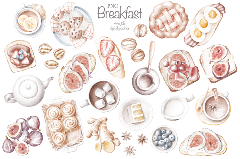 breakfast-watercolor-clipart