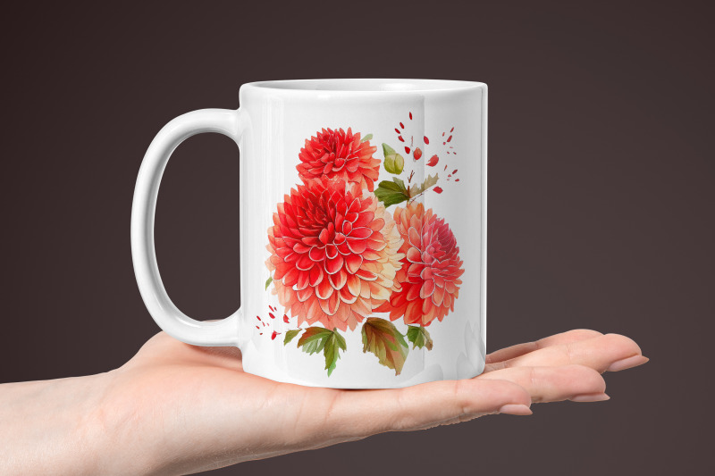 floral-sublimation-design-watercolor-dahlia-flower-png