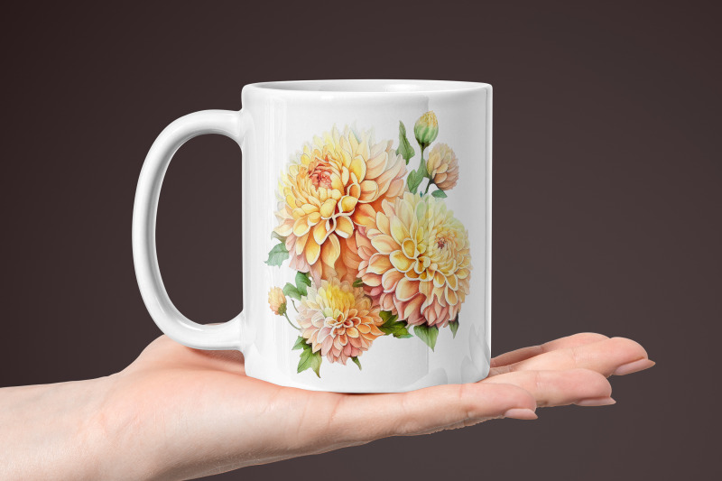 floral-sublimation-design-watercolor-dahlia-flower-png