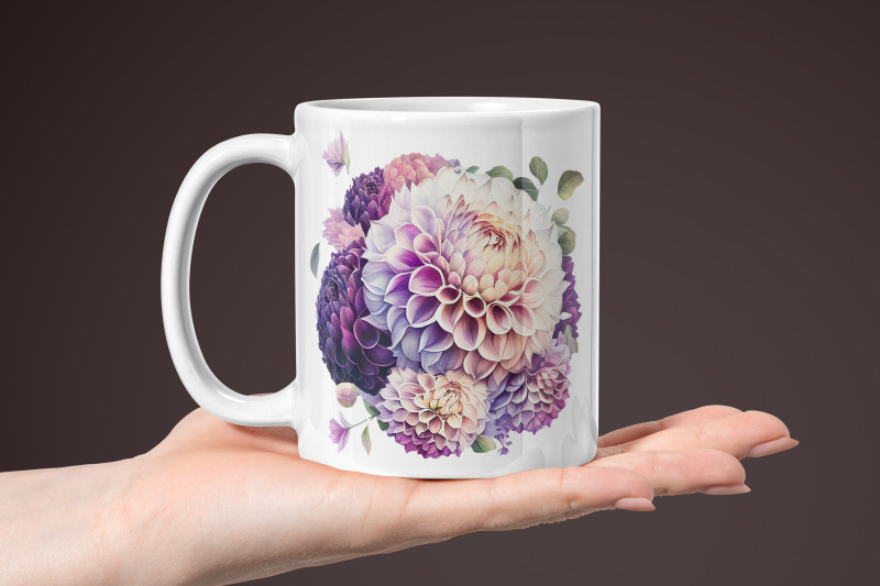 floral-sublimation-design-watercolor-dahlia-flower-png