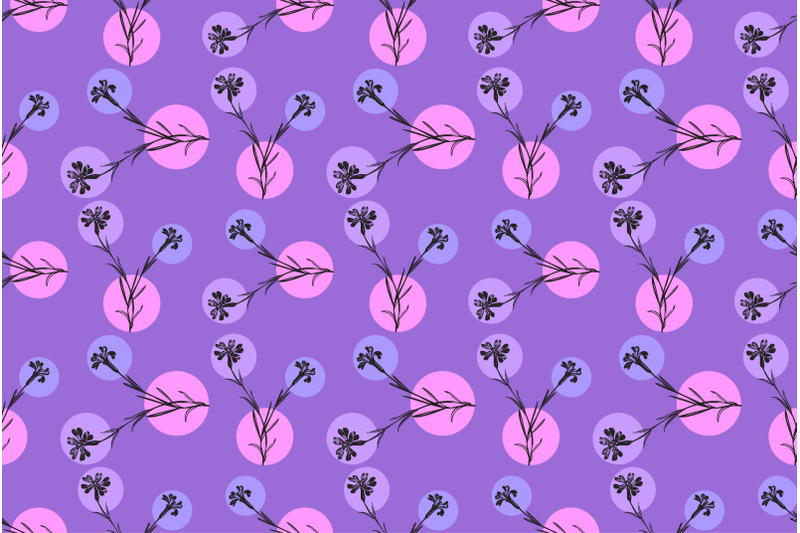 botanical-floral-pastel-purple-color-seamless-pattern-vector
