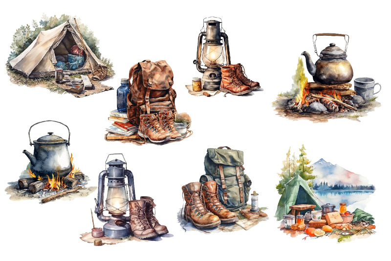 tourist-camping-watercolor-clipart