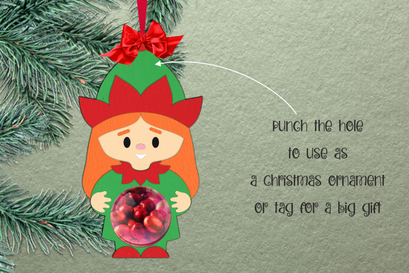 christmas-elf-girl-candy-dome-template