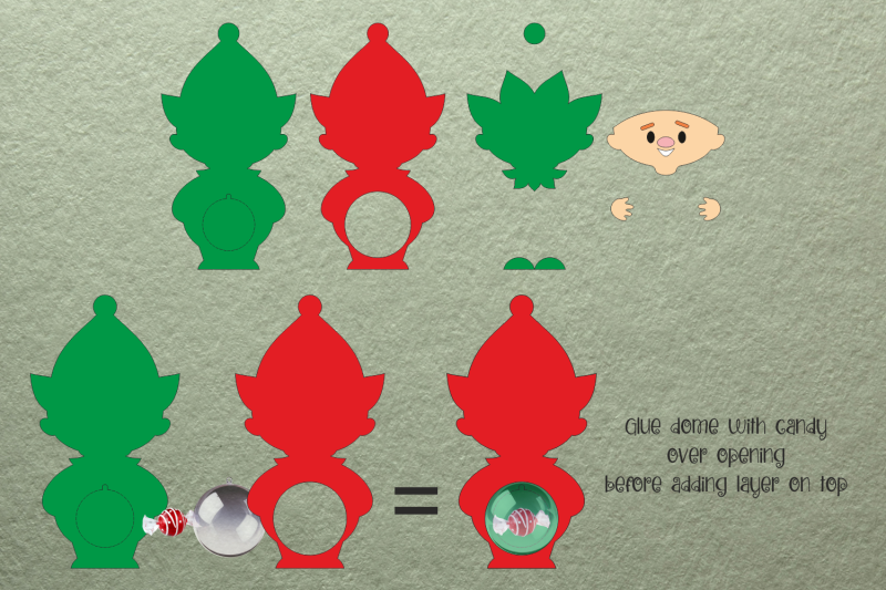 christmas-elf-candy-dome-template